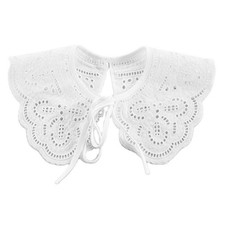 Stylish Women False Collar Hollowout Flower Lace Shawl Elegant Detachable Collar