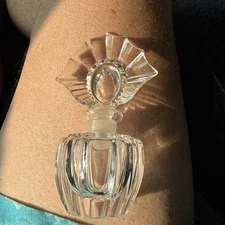 FANTASIES by Morgan Taylor Genuine LEAD Crystal Clear Vanity PERFUME Bottle 