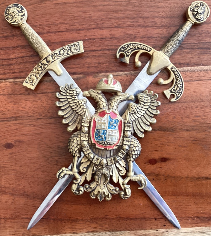 Heraldic coat of arms of the Habsburgs cast antique