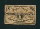 1863 3¢ Cents Third Issue U.S. Fractional Currency * Paper Currency