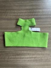 NWT Urban Outfitters Cropped Halter Tank Top Women’s Size Large Neon Green 