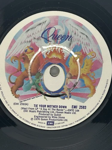 Queen Tie Your Mother Down 1976 Uk 7” Original Vinyl Single