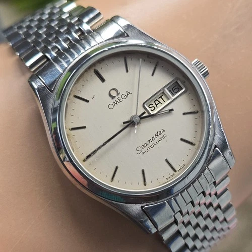 Vintage OMEGA Seamaster 166.0278 men's automatic watch Cal.1020 day/date 1982