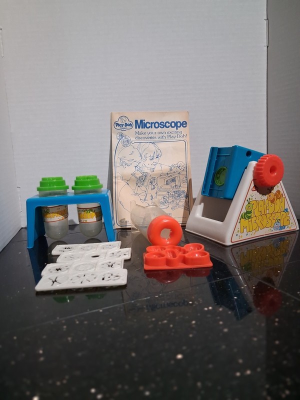 Vintage 1980 Play-Doh Microscope critters Modeling Set Kenner Science With Box