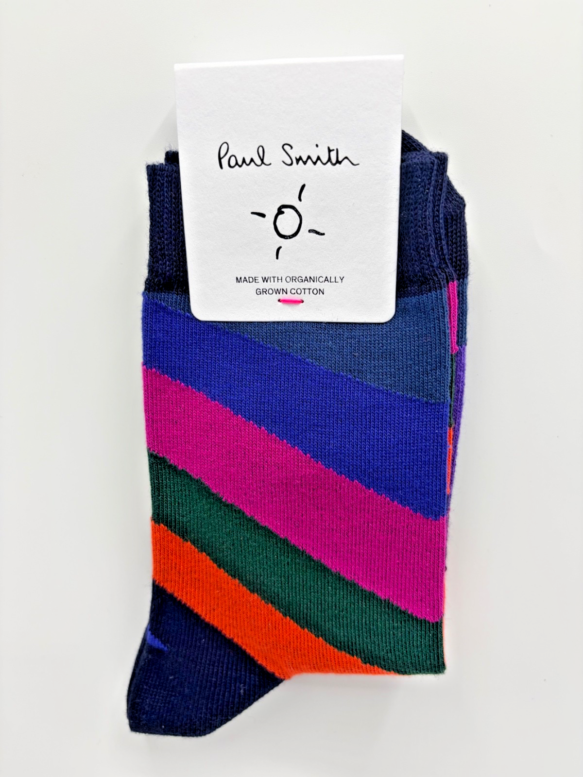 Paul Smith 'Harley Swirl' Multi Stripe Navy Womens Socks