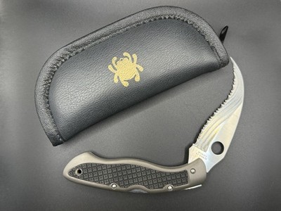 Vintage Spyderco Civilian Full Serrated G2 Stainless Steel Rare Knife Mint Find