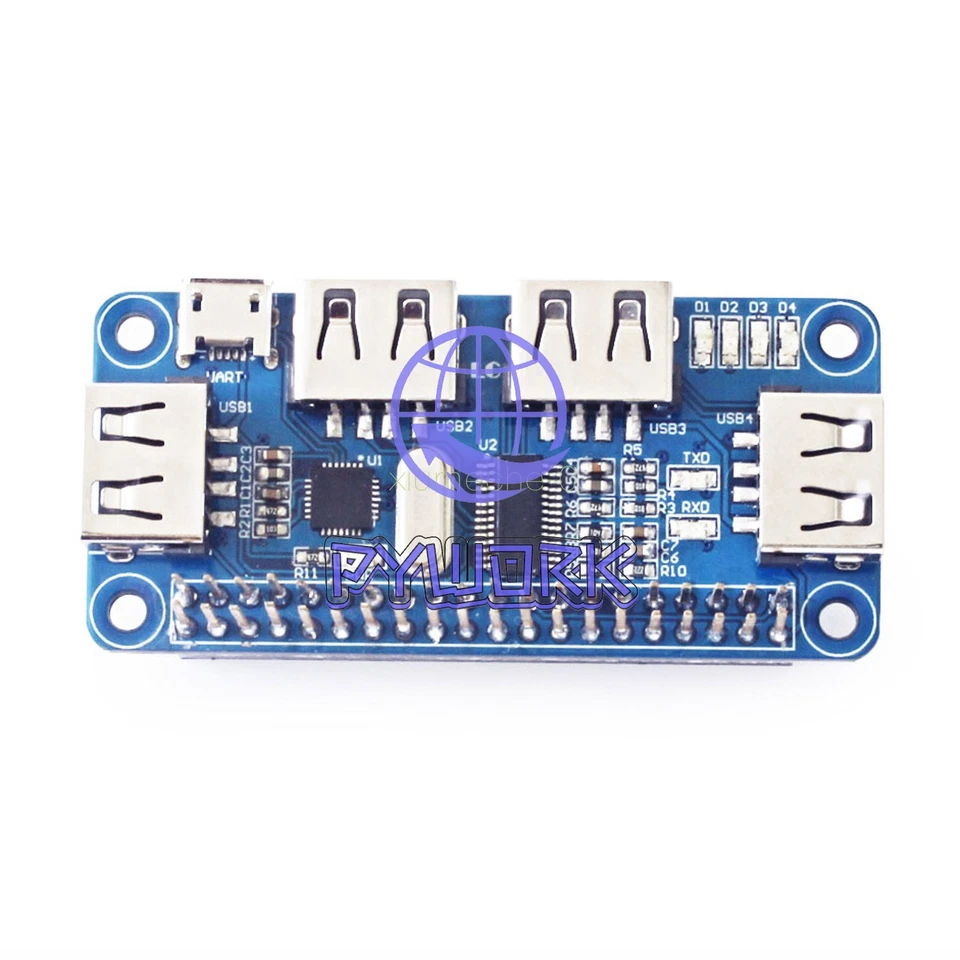4 Port USB Hub For Raspberry Pi Expansion Board 5V UART Raspberry Zero/ W/3B+ - Image 4 of 4