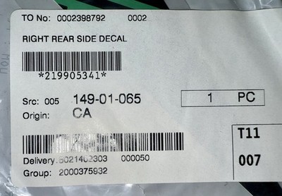 BRP OEM SeaDoo Spark Trixx '19-'21 Lateral GRN/BLK Decal 219905341 new