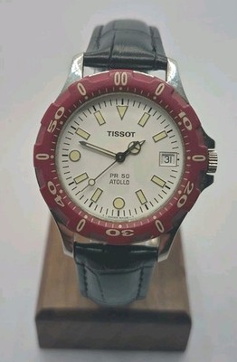 Vintage Tissot PR50 Atollo Quartz Taucheruhr J185/285K Saphirglas - Swiss