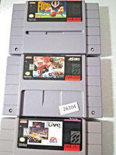 nfl quarterback/super play action/ nba live super Nintendo games SNES 26104 bc21