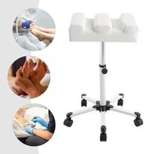 Manicure Foot Rest Rolling Pedicure Stool Adjustable Pedicure Stool w/ Wheels