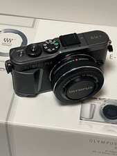 Olympus PEN E-PL10 Camera Kit 14-42mm EZ Lens Black Used with Extras From Japan