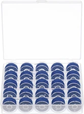 Prewound Bobbin Thread Set Standard Sizes with 25 Compartments Box for Embroider
