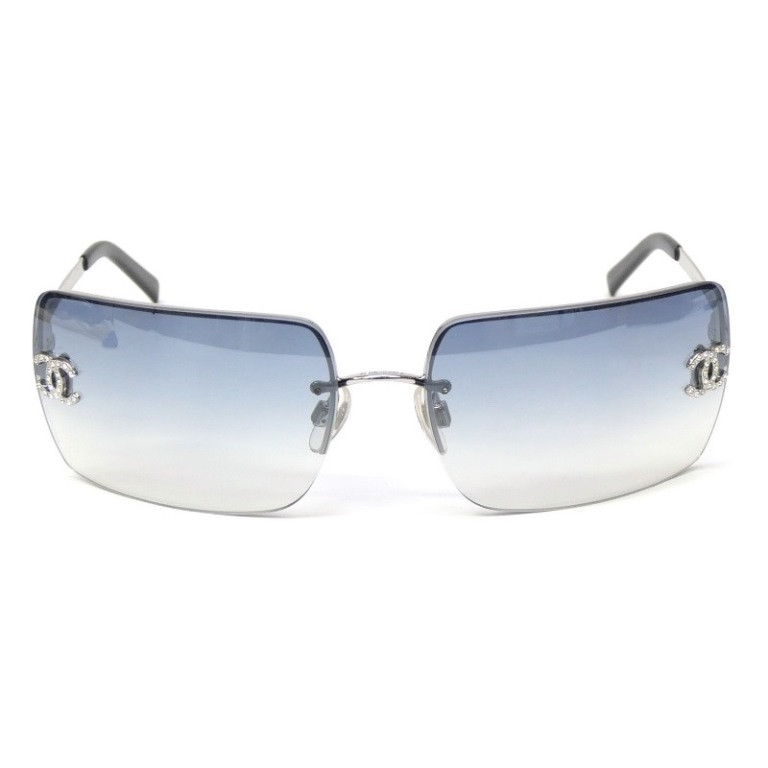 Rimless CHANEL Gradient Sunglasses with Coco Mark 62 15-120