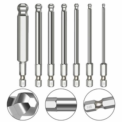 Metrischer Hex Bit mit Kugelkopf Schraubendreher 65 mm lang magnetisch