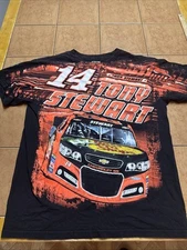 NASCAR Tony Stewart Bass Pro Shop #14 All Over Print Double Sided T Shirt Sz Med