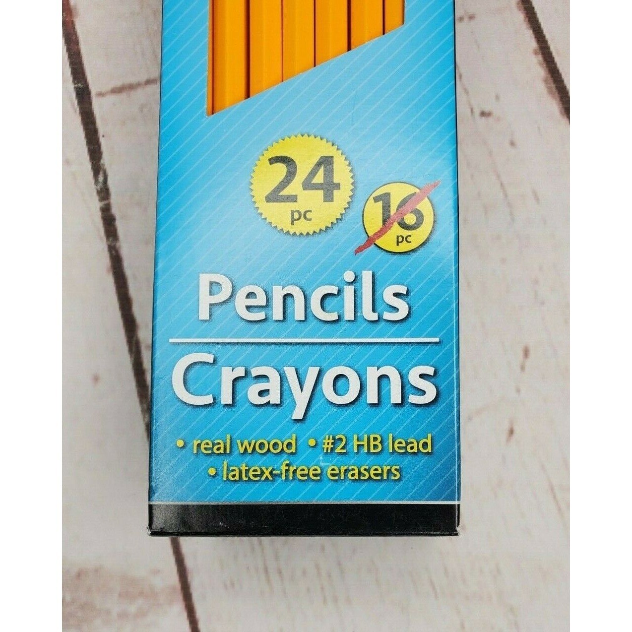 2 2 HB Lead Yellow Real Wood Latex Free Eraser 24 Pack Jot Pencils 48