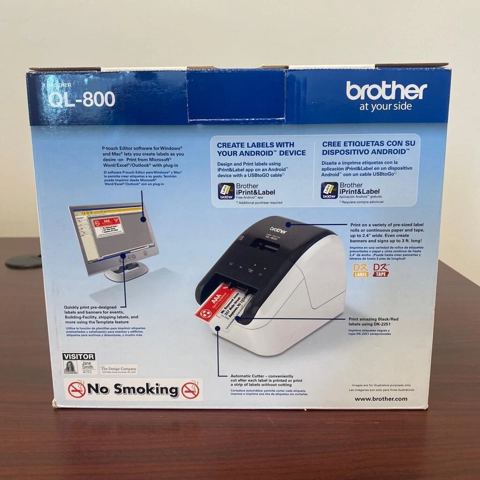 Brother QL-800 High-Speed Professional Label Printer - Image 3 of 4
