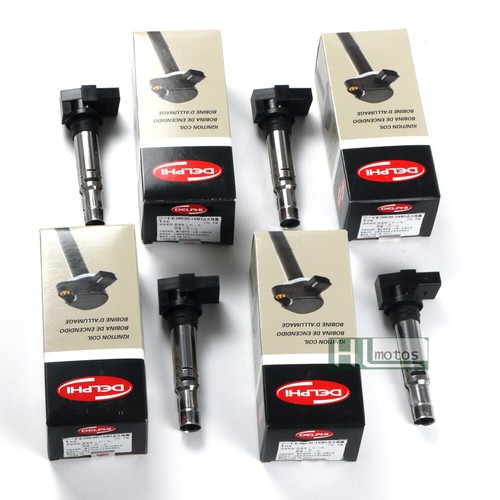 4pcs Ignition Coil Spark Plug DELPHI for 1.4L Audi A1 A3 VW Tiguan