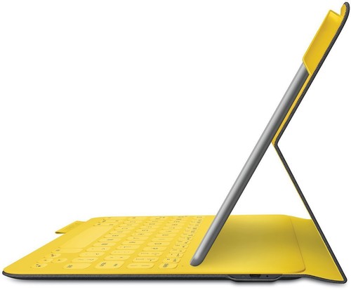 Logitech FabricSkin Keyboard Folio für iPad Air Tastatur Gelb DE 006043 mit Riss - Bild 4 von 5