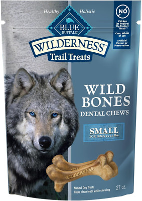 Wilderness Wild Bones Grain-Free Dental Chews Dog Treats, Small, 27-Oz Bag
