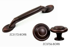 Round Knob Pull Kitchen//Bathroom Cabinet Hardware Brushed Oil Rub Bronze ZC5814