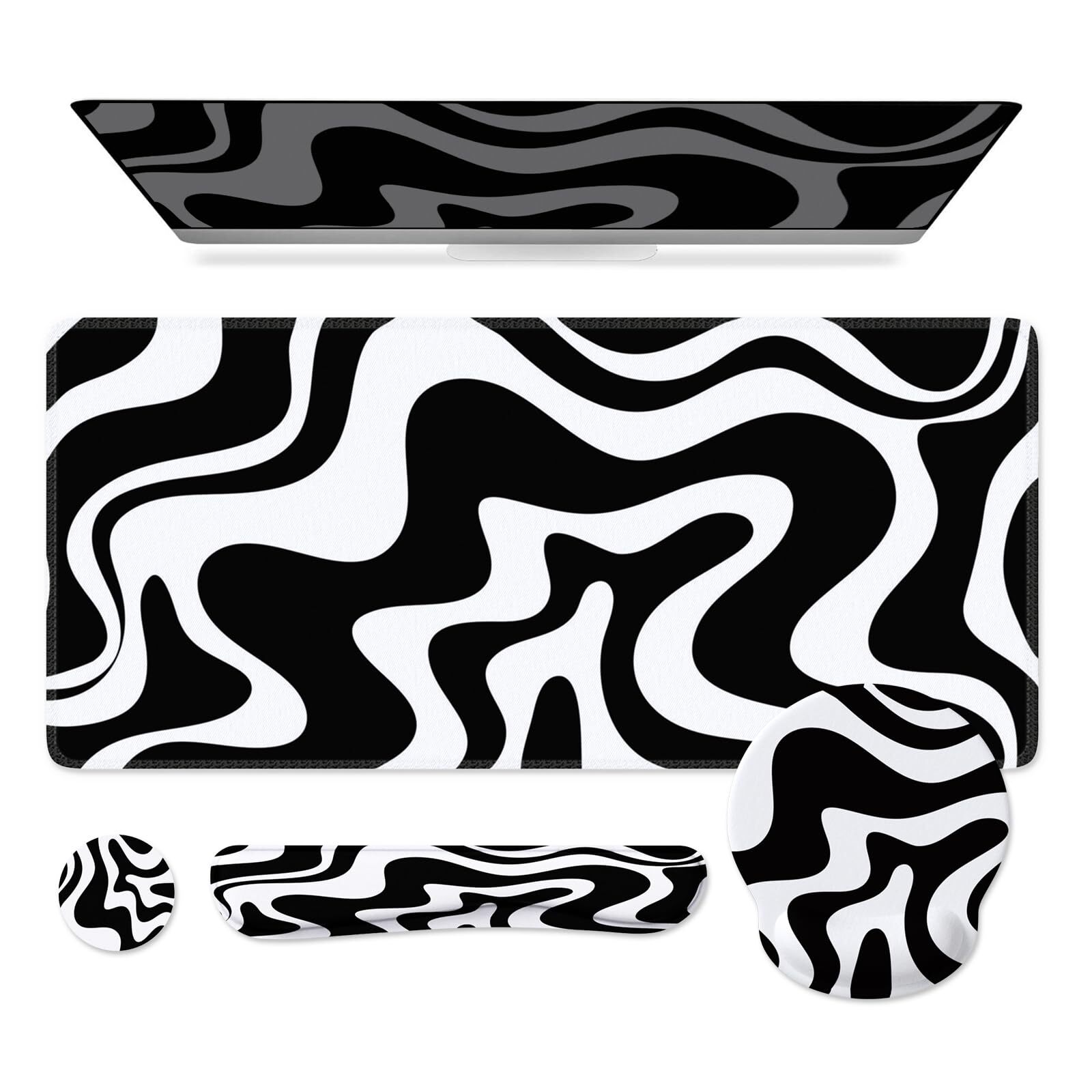 XXL Gaming Desk Mat with Wrist Support Keyboard Mouse Pad Set-image