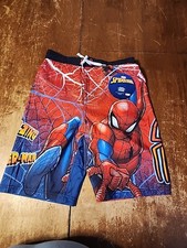 Marvel Spider-man Boys UV50 Swim Trunks NWT Size Medium Spidey All Over Print