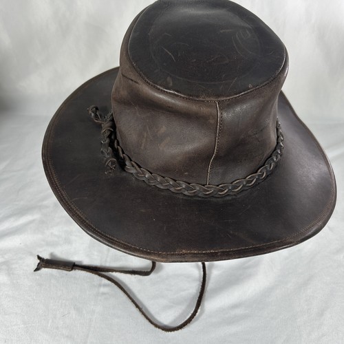 Sombreros Pampa Argentina Pferd braun Leder Outback Cowboy Hut Größe L - Bild 3 von 15