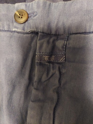 Closed Herren blau plissiert gerades Bein Hose marineblau Größe 31 Freizeit neu mit Etikett - Bild 8 von 9
