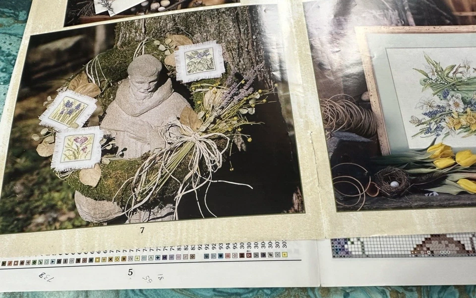 Marjolein Bastin Spring in the Garden Cross Stitch Pattern Booklet 2000 Vintage - Image 2 of 3