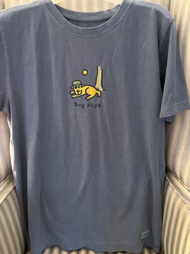 NWT LIFE IS GOOD UNISEX "GOOD KIDS" S/S TEE ROCKET.."DOG DAYS" (XL) ..GREAT GIFT - Picture 2 of 3