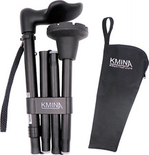 Ergonomic Folding Cane with Adjustable Palm Grip - Right Hand - Made in Europe
