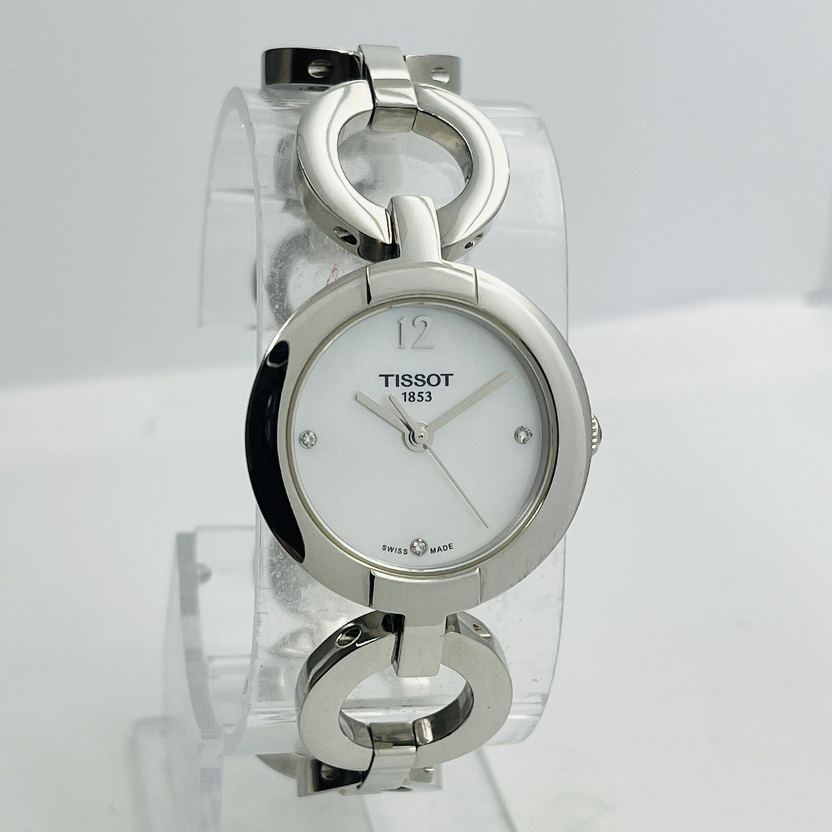 Tissot Pinky Women's Diamond Silver Steel Sapphire Crystal Tissot Pinky Women's Diamond Silver Steel Sapphire Crystal