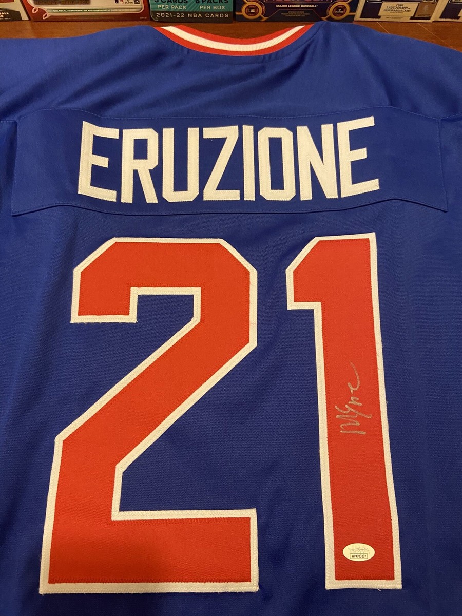 MIKE ERUZIONE AUTOGRAPHED MIRACLE ON ICE 1980 USA HOCKEY JERSEY