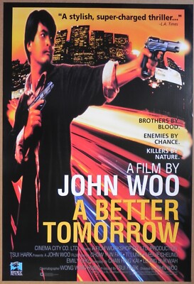 A Better Tomorrow 1986 Video Poster John Woo Chow Yun-Fat Leslie Cheung Ti Lung