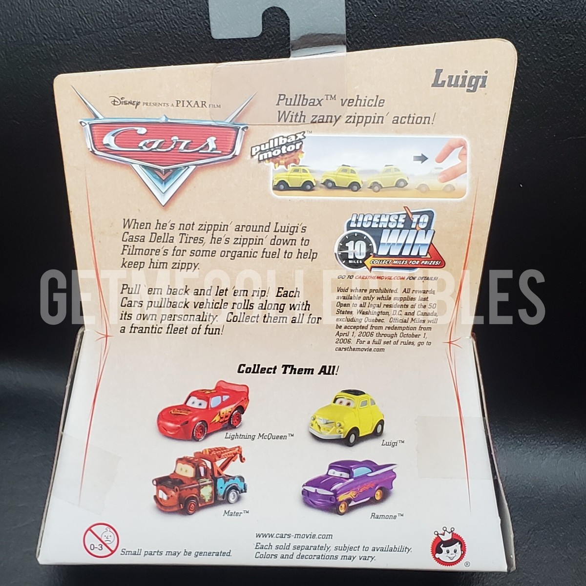 DISNEY PIXAR CARS PULLBAX LUIGI ZANY ZIPPIN ACTION SAVE 6% GMC | eBay