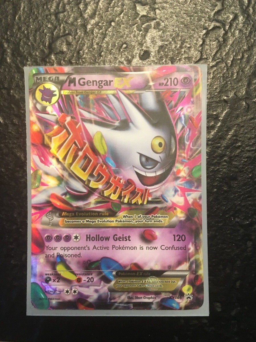 Pokémon Card M Gengar EX XY166 Black Star Promo Very Good Condition With  Sleeve