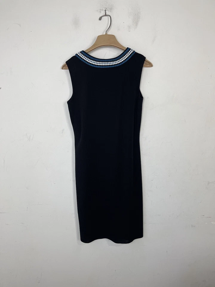 Conjunto de 2 piezas de vestido para mujer Misook XS negro madre corporativo crochet noche cárdigan Foto 4 de 4