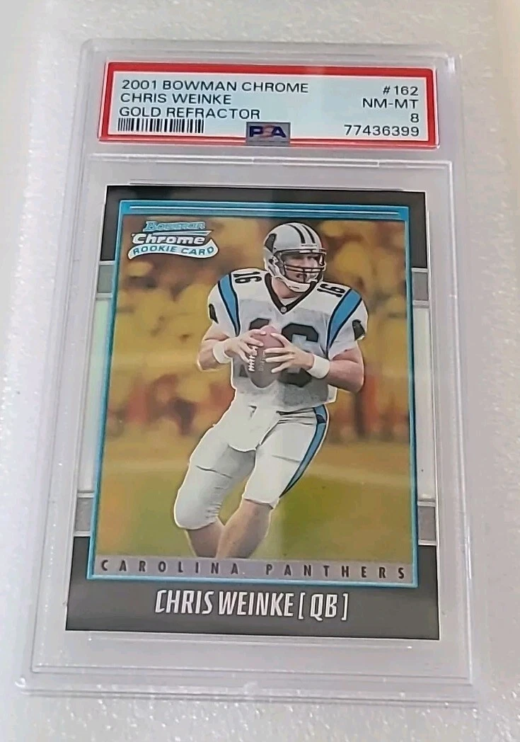 Chris Weinke Bowman Chrome #162 Gold Refractor