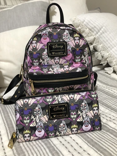 Loungefly X Disney Villains Mini Backpack + Wallet Set