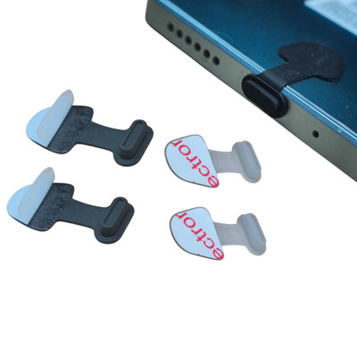 Typ-C Handy USB Anti-Staub-Stecker Silikon Stopper Schutz Schwarz Clear