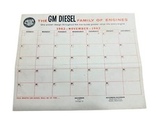 Gm Diesel 1962 November Calendar Month Family Of Engines