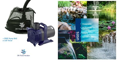 Alpine Cyclone 3,100 GPH Waterfall Pond Fountain Filter Pump PAL3100 +FREE BAG