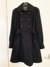 Ladies Marc Jacobs Black Wool Winter Coat Small