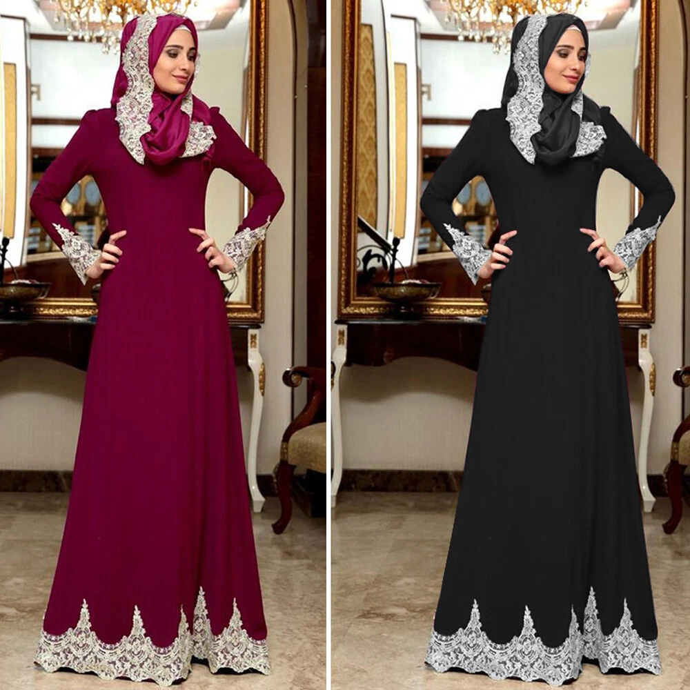 Islamic Abaya Kaftan Muslim Women Long Maxi Dress Jilbab Robes Kaftan Dubai  Gown | eBay