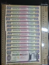 🇬🇾 Guyana 20 dollars P-30 unc (EACH) 2018 banknotes 121623-18