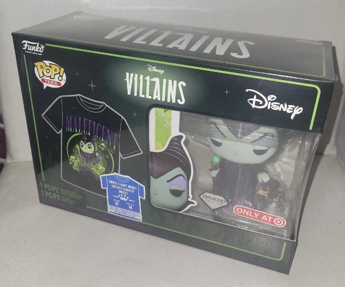 Funko Pop! Tees Maleficent #1082 Diamond Collection With M size T FAST SHIPPING!