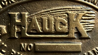 Vintage Hauck Manufacturing Company Brooklyn New York Metal Tag Data Plate  | eBay