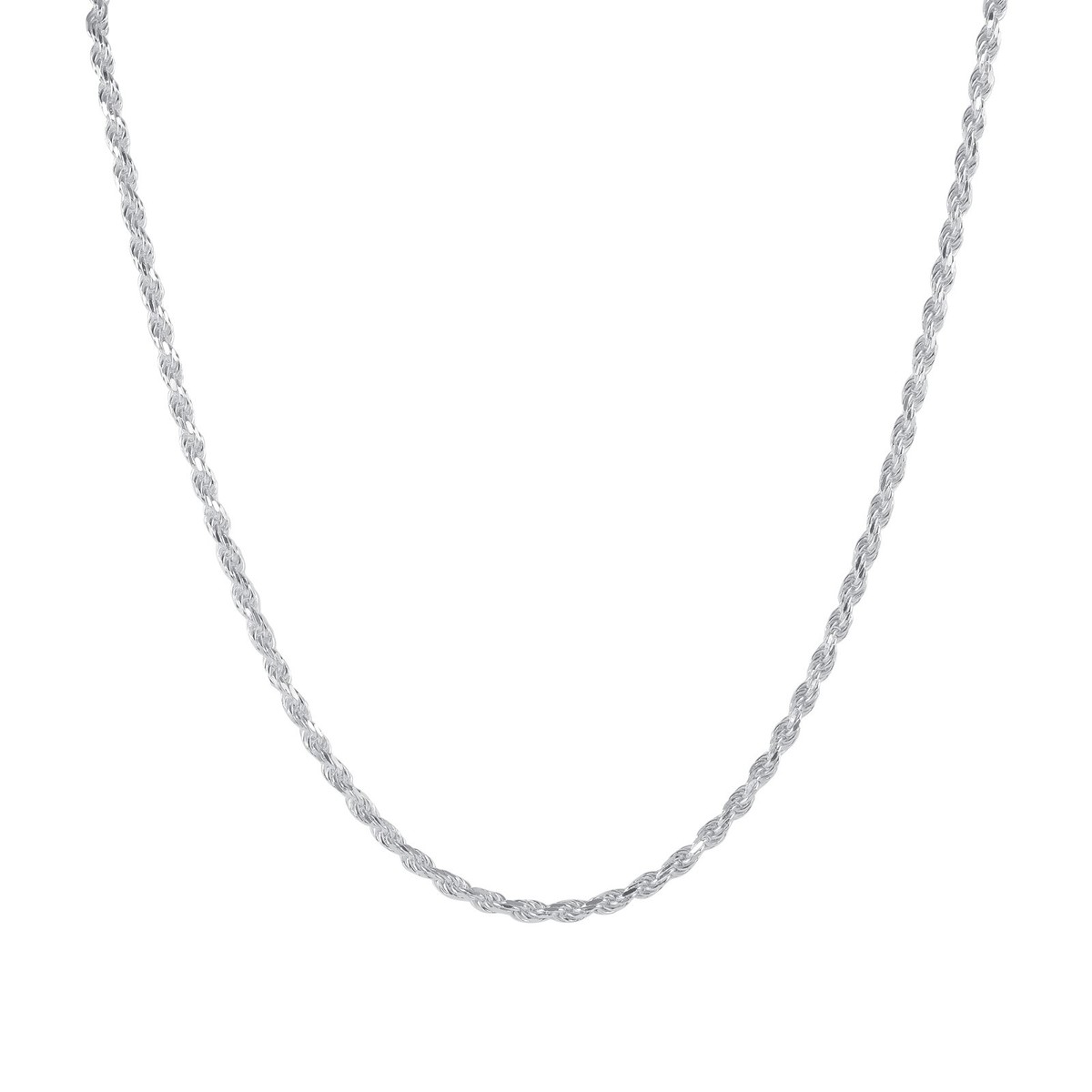 925 Sterling Silver 2.8mm Solid Rope Chain Necklace Nickel Free